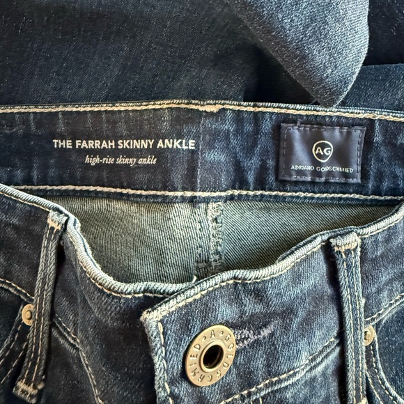 AG Adriano Goldschmied Farrah High Rise Skinny Ankle Denim Jeans NWT Size 27 - Picture 4 of 6
